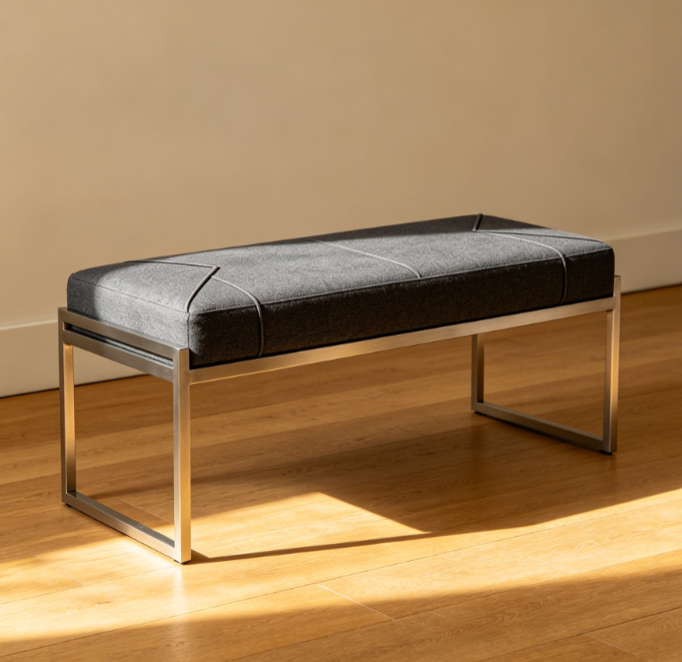 Modern Rectangular Accent Seating Bench